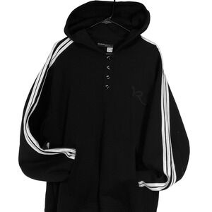 ROCAWEAR hoodie Y2K XXL embroidered R striped‎ black streetwear hip hop RN106830